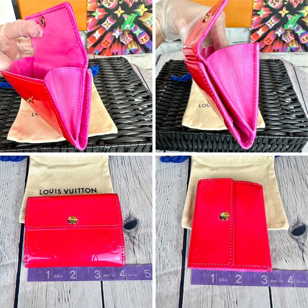 Louis Vuitton pink vernis leather ludlow card holder coin case - Picture 6 of 16